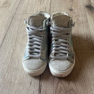 P448 Snake print High-Top Sneakers